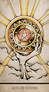 Ace of Coins Tarot card in Tarot Nuages deck