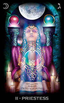 The High Priestess Tarot card in Tarot of Dreams Tarot deck