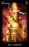 The Tower Tarot card in Tarot of Dreams deck