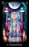 The High Priestess Tarot card in Tarot of Dreams Tarot deck