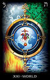 The World Tarot card in Tarot of Dreams Tarot deck