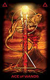 Ace of Wands Tarot card in Tarot of Dreams deck