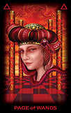 Page of Wands Tarot card in Tarot of Dreams Tarot deck