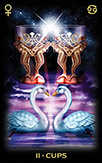 Two of Cups Tarot card in Tarot of Dreams Tarot deck