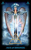 Ace of Swords Tarot card in Tarot of Dreams deck