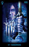 Five of Swords Tarot card in Tarot of Dreams Tarot deck