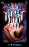 Ten of Swords Tarot card in Tarot of Dreams deck