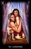 The Lovers Tarot card in Tarot of Dreams Tarot deck