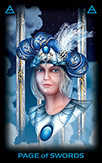 Page of Swords Tarot card in Tarot of Dreams Tarot deck