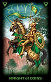 Knight of Coins Tarot card in Tarot of Dreams Tarot deck