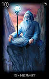 The Hermit Tarot card in Tarot of Dreams Tarot deck