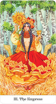 The Empress Tarot card in Tarot of the Golden Wheel Tarot deck