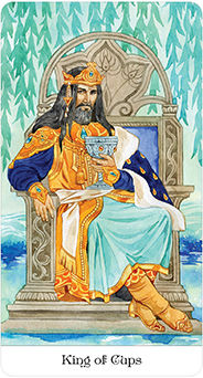 King of Cups Tarot card in Tarot of the Golden Wheel Tarot deck