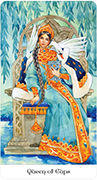 Queen of Cups Tarot card in Tarot of the Golden Wheel Tarot deck