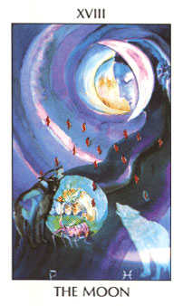 The Moon Tarot card in Tarot of the Spirit Tarot deck