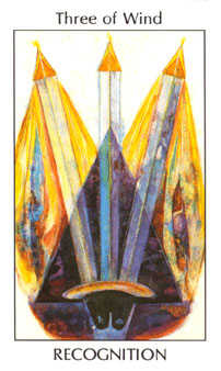 Three of Wind Tarot card in Tarot of the Spirit Tarot deck