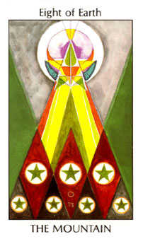 Eight of Earth Tarot card in Tarot of the Spirit Tarot deck
