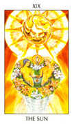 The Sun Tarot card in Tarot of the Spirit deck