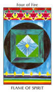 Four of Fire Tarot card in Tarot of the Spirit Tarot deck