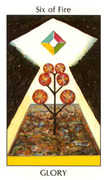 Six of Fire Tarot card in Tarot of the Spirit Tarot deck