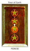 Four of Earth Tarot card in Tarot of the Spirit deck