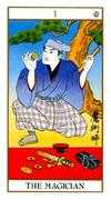The Magician Tarot card in Ukiyoe deck