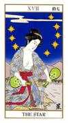 The Star Tarot card in Ukiyoe Tarot deck