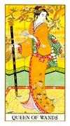 Queen of Wands Tarot card in Ukiyoe deck