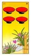 Four of Cups Tarot card in Ukiyoe deck