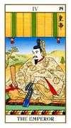 The Emperor Tarot card in Ukiyoe Tarot deck