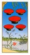 Five of Cups Tarot card in Ukiyoe deck