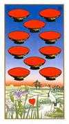 Ten of Cups Tarot card in Ukiyoe deck
