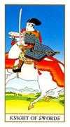 Knight of Swords Tarot card in Ukiyoe deck