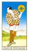 Page of Pentacles Tarot card in Ukiyoe deck