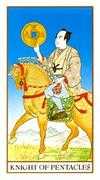 Knight of Pentacles Tarot card in Ukiyoe deck