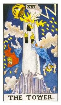 The Tower Tarot card in Universal Waite Tarot deck