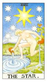 The Star Tarot card in Universal Waite Tarot deck