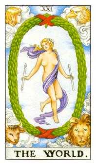 The World Tarot card in Universal Waite Tarot deck