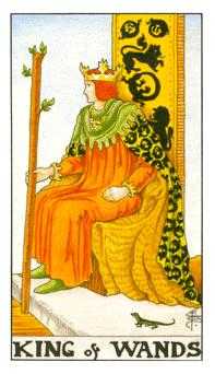 King of Wands Tarot Card - Universal Waite Tarot Deck