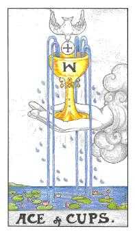 Ace of Cups Tarot Card - Universal Waite Tarot Deck