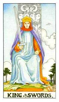 King of Swords Tarot card in Universal Waite Tarot deck