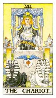 The Chariot Tarot card in Universal Waite Tarot deck