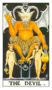 The Devil Tarot card in Universal Waite Tarot deck