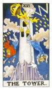 The Tower Tarot card in Universal Waite deck
