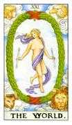 The World Tarot card in Universal Waite Tarot deck