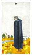 Five of Cups Tarot card in Universal Waite Tarot deck