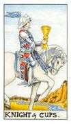 Knight of Cups Tarot card in Universal Waite Tarot deck