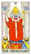 The Hierophant Tarot card in Universal Waite deck