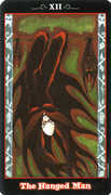 The Hanged Man Tarot card in Vampire Tarot Tarot deck