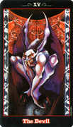 The Devil Tarot card in Vampire Tarot deck